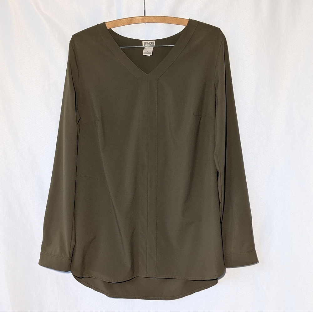 Duluth Trading Green Tunic Blouse Long sleeves